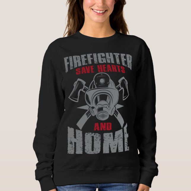 Sweatshirt firefighter & firetruck  for firefighters (Devant)