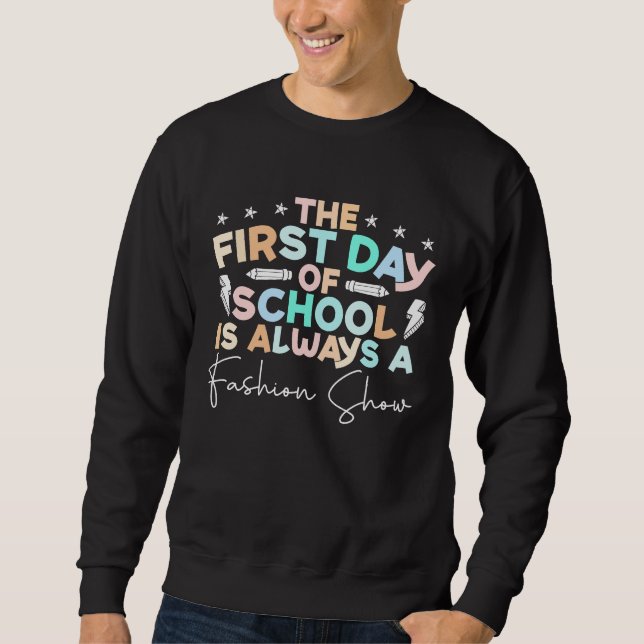 Sweatshirt First Day Of School Pre K Back To School (Devant)