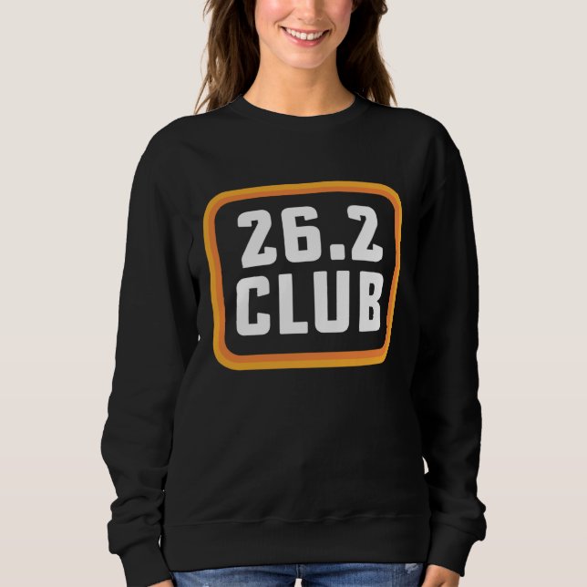 Sweatshirt First Marathon Runner Running 26 2 Club Marathoner (Devant)
