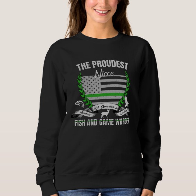 Sweatshirt Fish and Game Warden Niece Thin Green Line (Devant)