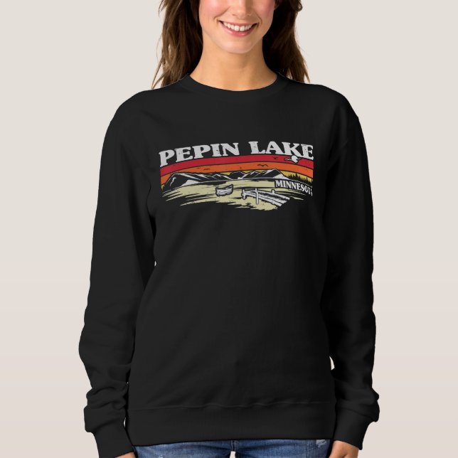Sweatshirt Fishing Boating Camping Lake Vacation Pepin Lake (Devant)