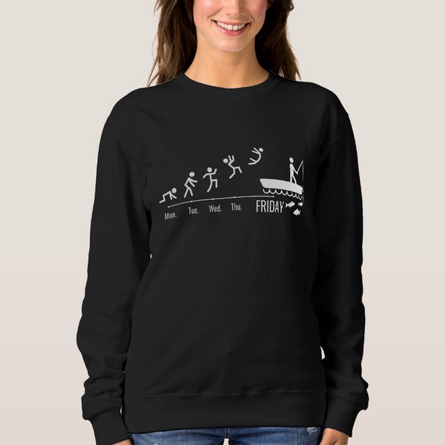 Sweatshirt Fishing Kayak fishing boat Weekend Fly fishing Fis (Devant)