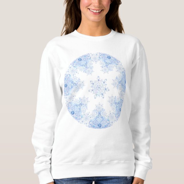 Sweatshirt Flacon de neige bleu glace (Devant)