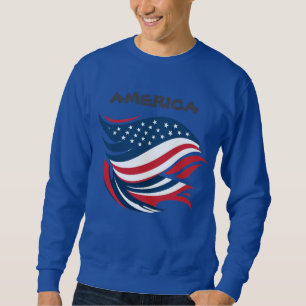 SWEATSHIRT FLAG AMERCA USA