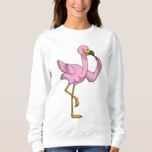 Sweatshirt Flamant avec rouge à lèvres