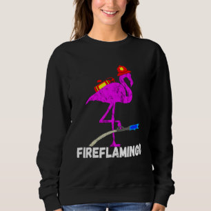 Sweatshirt Flamant rose de pompiers Oiseau exotique