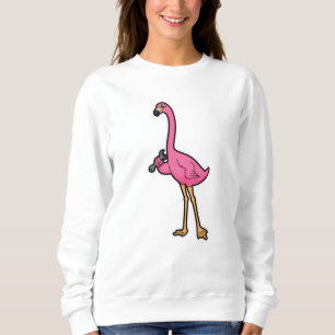 Sweatshirt Flamant rose mécanique avec clé