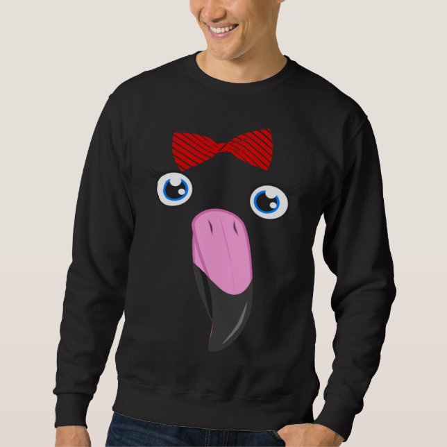 Sweatshirt Flamingo Animal Bow Tie Child Halloween Costume (Devant)