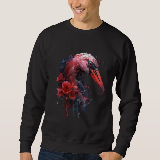 Sweatshirt Flamingo artwork  animal  animal flamingo (Devant)