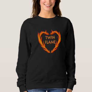 Sweatshirt Flamme Jumelle Feu Cœur