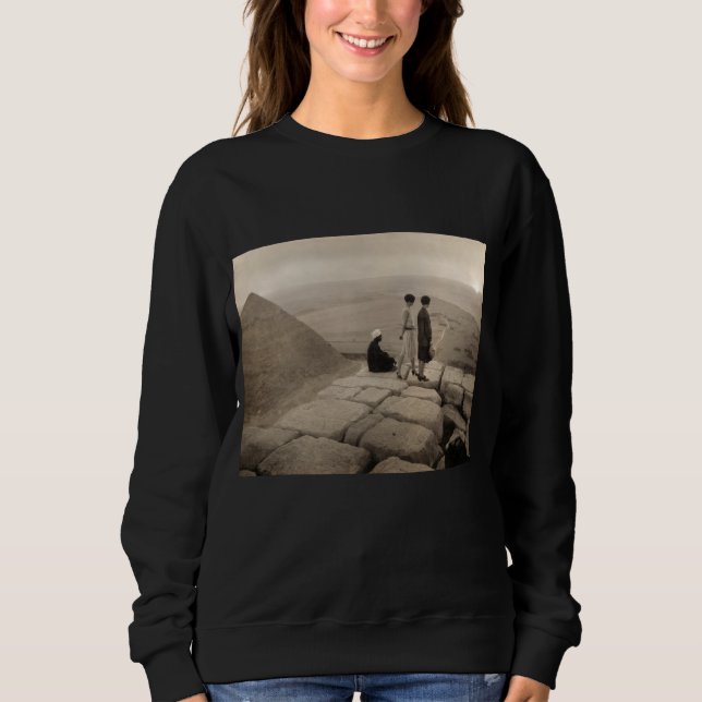 Sweatshirt Flapper Girls Sunrise Khufu Pyramid, Égypte 1920 (Devant)