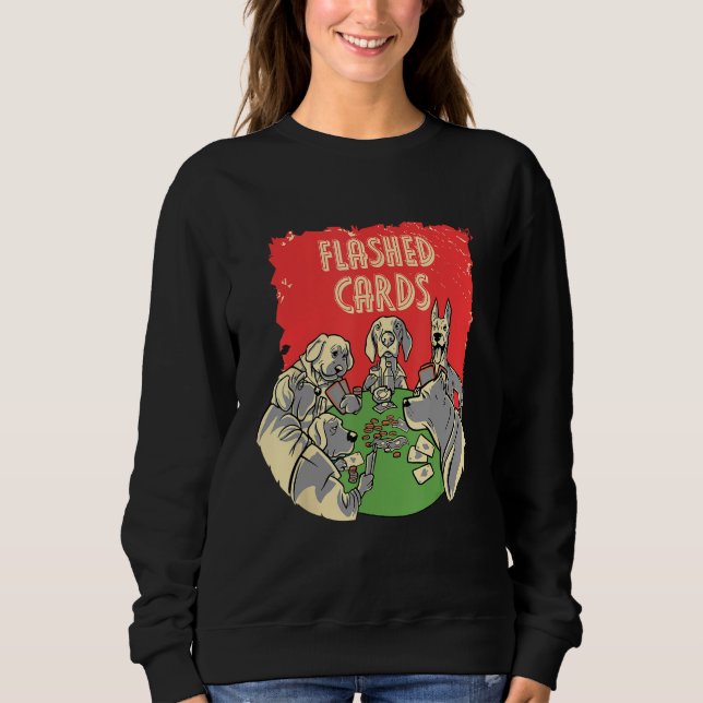 Sweatshirt Flashed Cards Card Game Casino Card Player Gamblin (Devant)