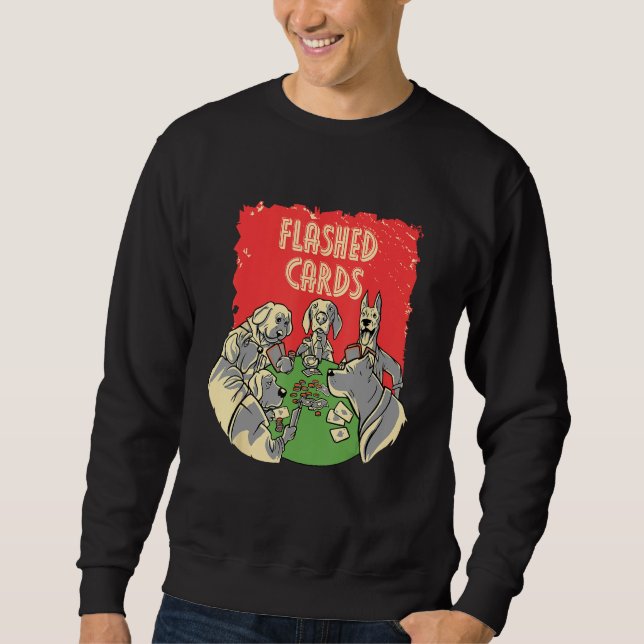 Sweatshirt Flashed Cards Card Game Casino Card Player Gamblin (Devant)