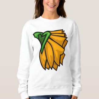 Sweatshirt Fleur abstraite 1 - Orange