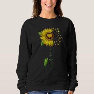 Sweatshirt Fleur de soleil féminine meilleur chien maman jama