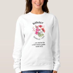 Sweatshirt Fleur du mois de naissance AOÛT Christian