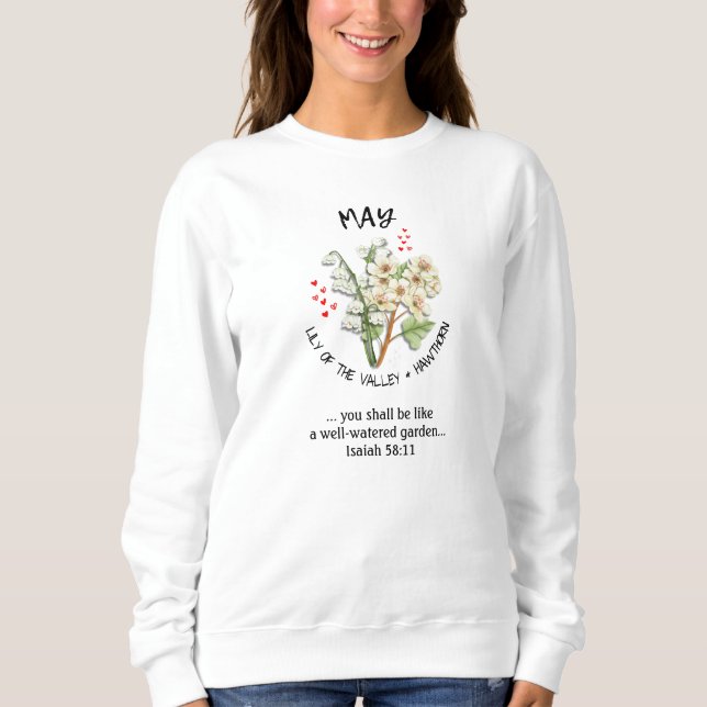 Sweatshirt Fleur du mois de naissance MAMAN Christian (Devant)