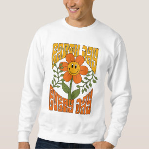 Sweatshirt Fleur marguerite rétro des années 70