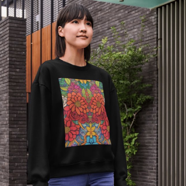 Sweatshirt Fleurs (Créateur téléchargé)