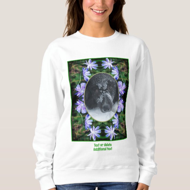 Sweatshirt Fleurs de chicorée sauvages Cadre Créer votre prop (Devant)