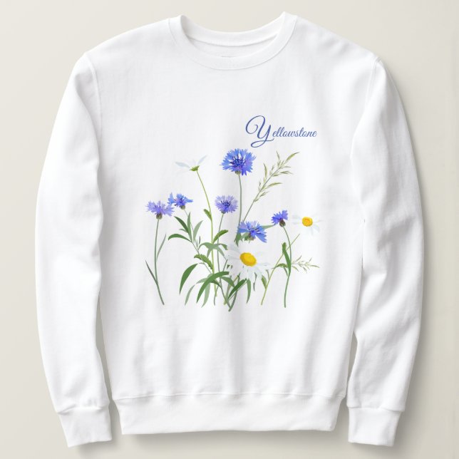 Sweatshirt Fleurs sauvages de Sweatshirt-Yellowstone des (Design devant)