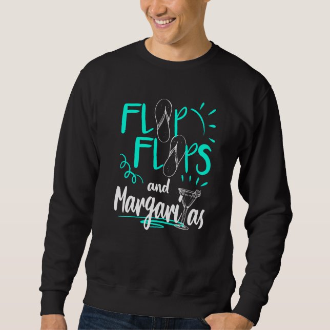 Sweatshirt Flip Flops Margaritas Summer Vacances Plage (Devant)