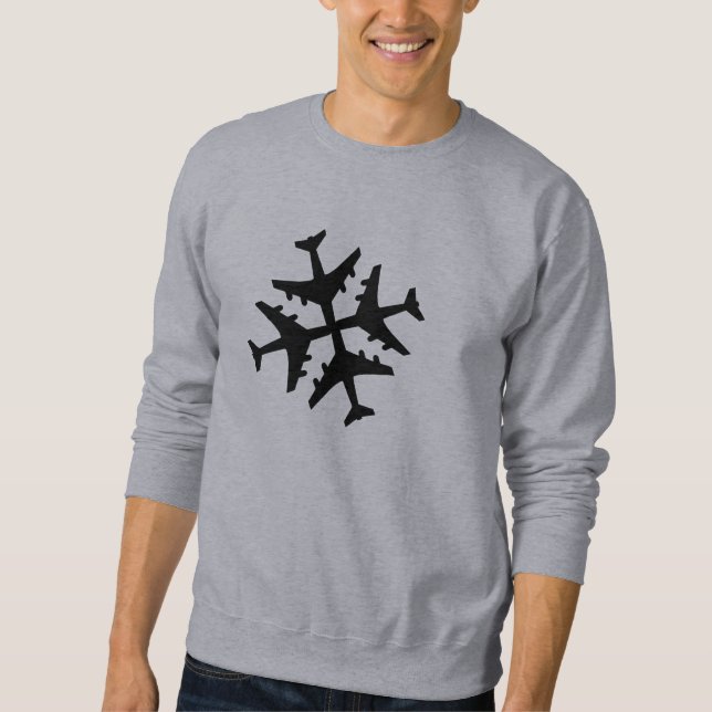 Sweatshirt Flocon de neige d'avion (Devant)