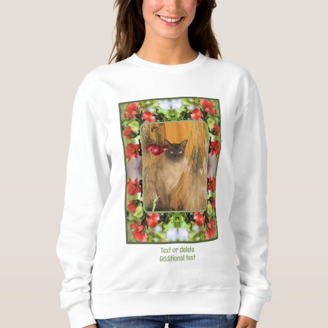 Sweatshirt Floraison de coings Créer votre propre photo (Devant)
