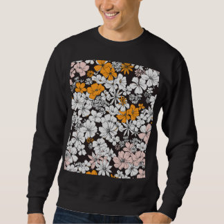Sweatshirt Floral Ditsy : Arrière - plan foncé coloré.