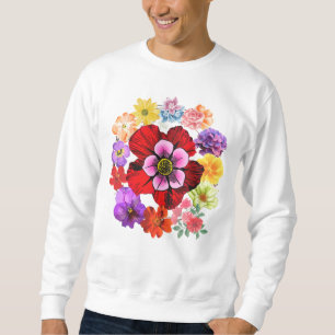 Sweatshirt Floral – Élégant motif botanique de fleurs 