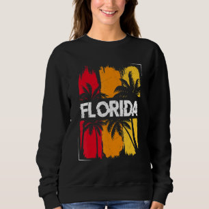 Sweatshirt Floride Vintage Retro Tropical Summer FL Miami Flo