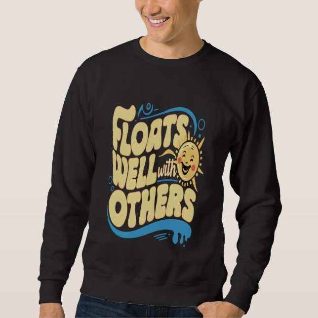 Sweatshirt Flotte bien avec d'autres amusant jeu de mots (Devant)