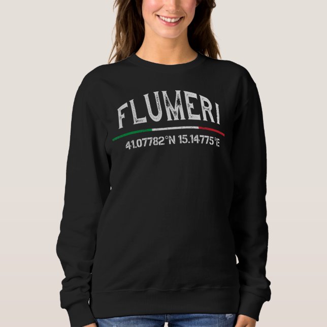 Sweatshirt Flumeri Italy Avellino GPS Coordinates (Devant)