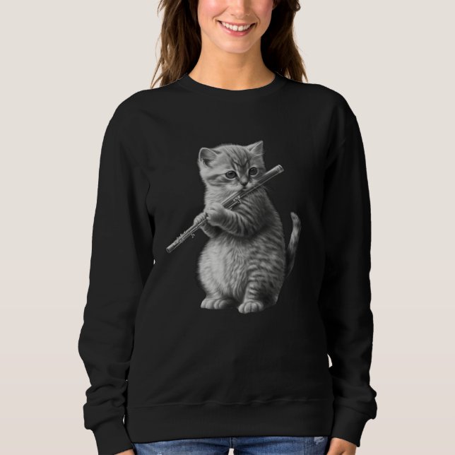 Sweatshirt Flute Cat 2 (Devant)