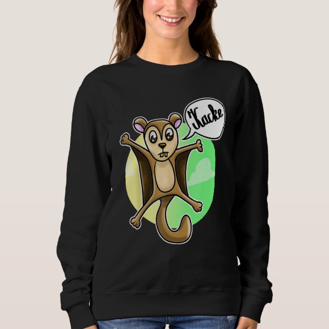 Sweatshirt Flying squirrel cursing squirrel pooch swearing (Devant)