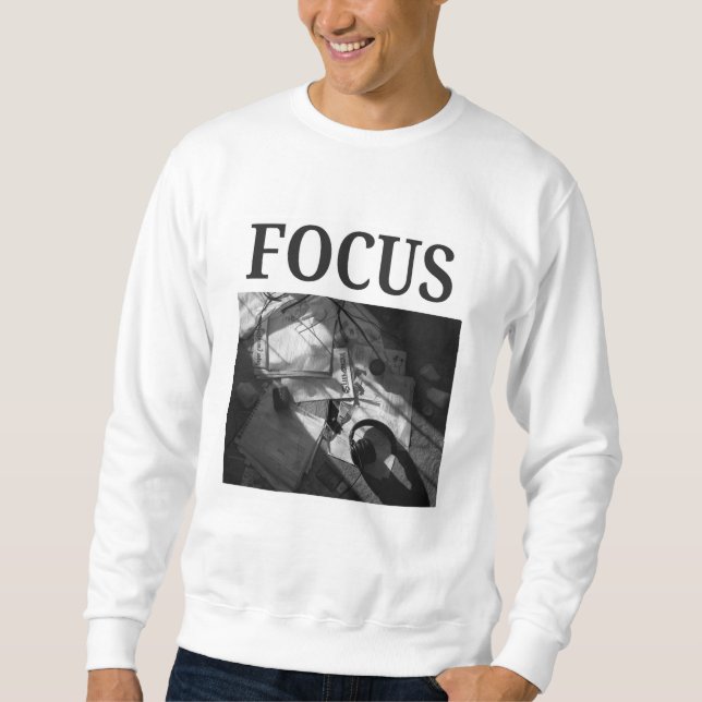 Sweatshirt FOCUS - Photographie minimaliste de la sombre acad (Devant)