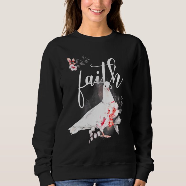 Sweatshirt Foi Chrétienne Belle Dove De Paix Biblique (Devant)