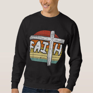 Sweatshirt Foi Croix Coucher du soleil Religieux Dieu Jésus c
