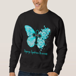 Sweatshirt Foi papillon Turquoise Foi Digeorge Syndrome Awar