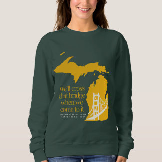 Sweatshirt foncé du pont Mackinac - jaune