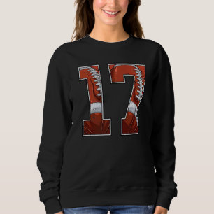 Sweatshirt Football 17e anniversaire garçon dix-sept ans 17 a
