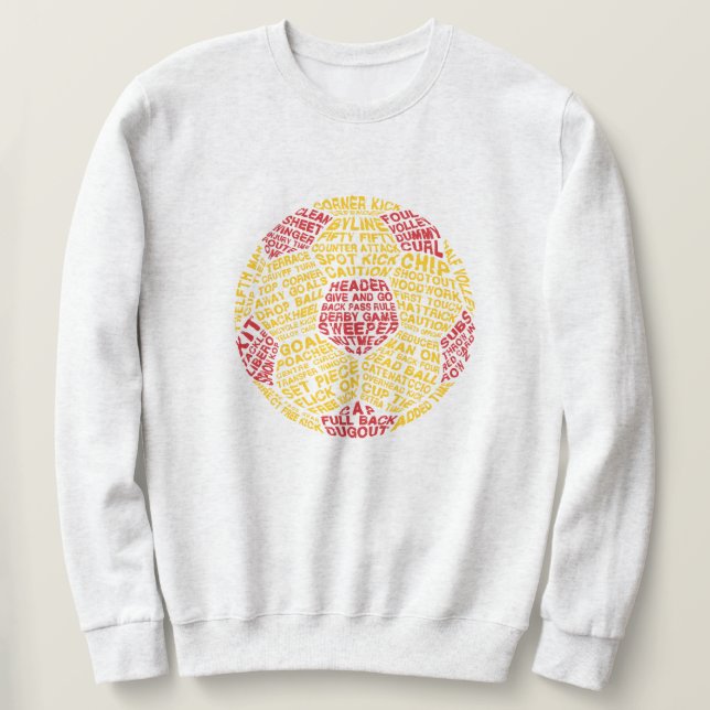 Sweatshirt Football Football Football Mot Art (Design devant)