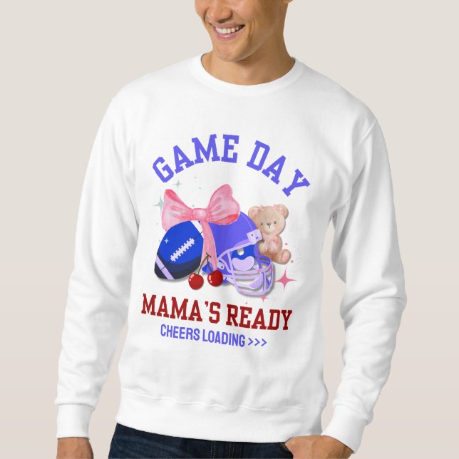Sweatshirt Football Maman JEUX DAY MAMA'S READY (Devant)
