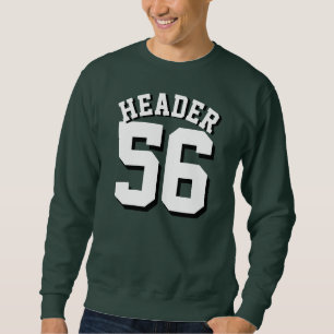 Sweatshirt Forest Green et conception blanche du Jersey de