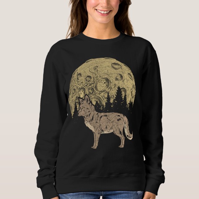 Sweatshirt Forêt de nuit Animaux sauvages Predator Mo (Devant)
