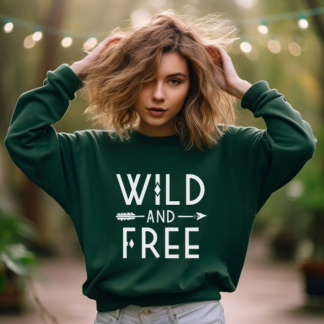 Sweatshirt Forêt verte sauvage et libre (Créateur téléchargé)