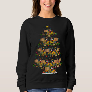 Sweatshirt Forklift Christmas Tree Lights Funny Santa Forklif