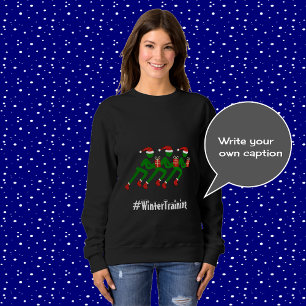 Sweatshirt Formation d'hiver coutume texte xmas runners