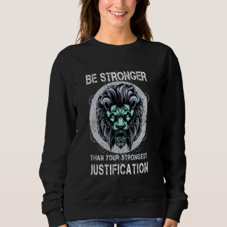Sweatshirt Forme amusante Forte Justification Lion bleu Worko