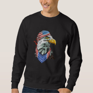Sweatshirt Forme d'aigle Forme de drapeau américain Amérique 